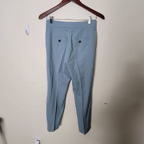 MaxMara Fastoso Straight Leg Wool Crop Trouser Blue Size 2 - Picture 2 of 5